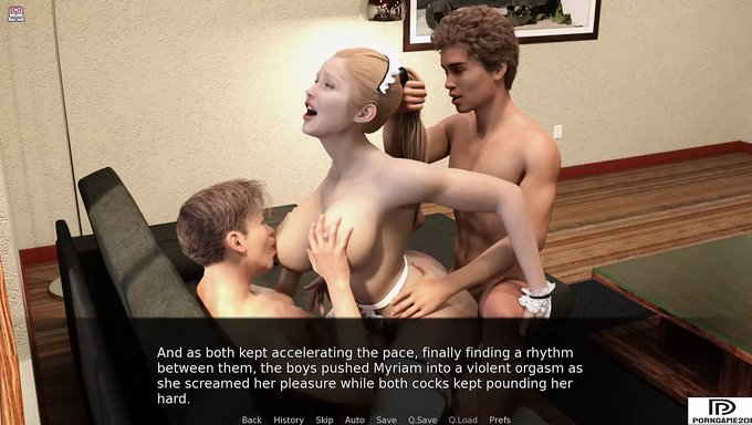 纹身少女(18+)与两个大鸡巴进行三人行
