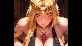 女王的口交,但有人工...