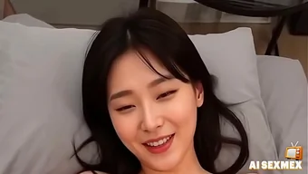 可爱的韩国妹子在家做...