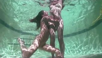 一个胸部丰满的棕发女...
