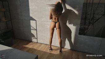 诱人的棕发女郎ari...