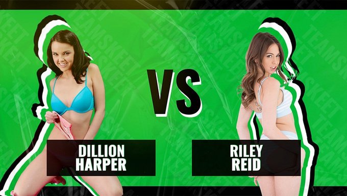 Riley Reid和dillion Harper在热辣的口交摊牌中