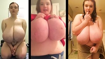 巨大的天然乳房在这个...