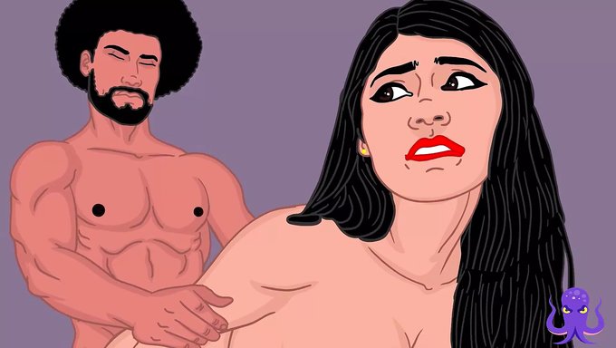 印度家庭主妇mia Khalifa与大黑屌的动画肛交遭遇