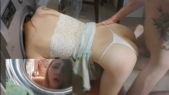 日本女佣在洗衣机里被操了脸