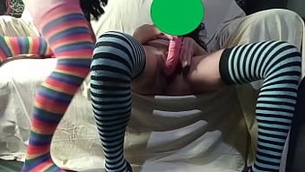 美丽的黑发美女和她穿...