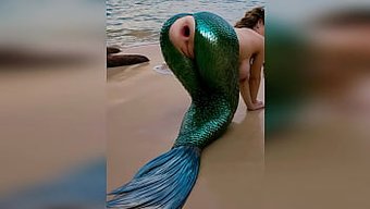 一个神秘男人在海岸上...